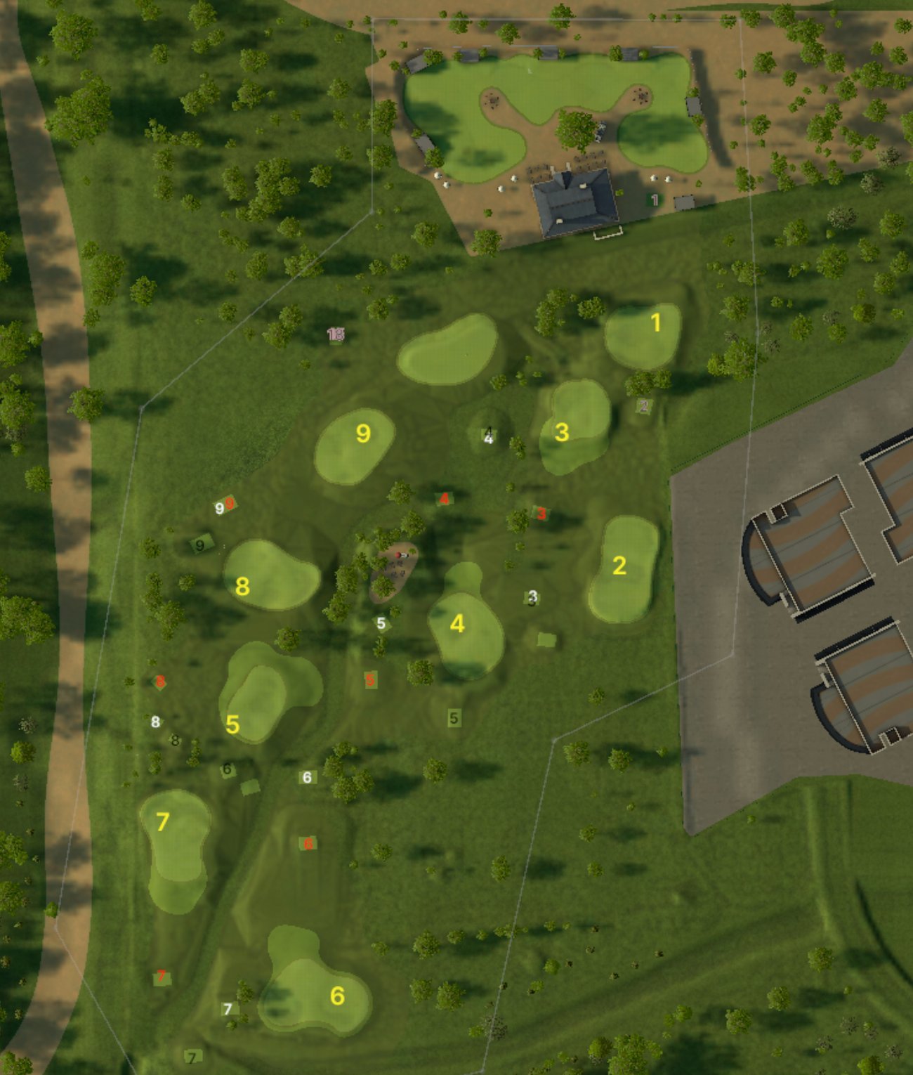 Park Golf course routing map